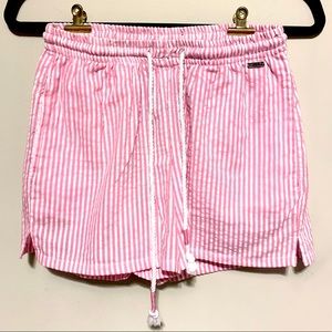 NWT Hot Pink Pinstripe Linen Shorts